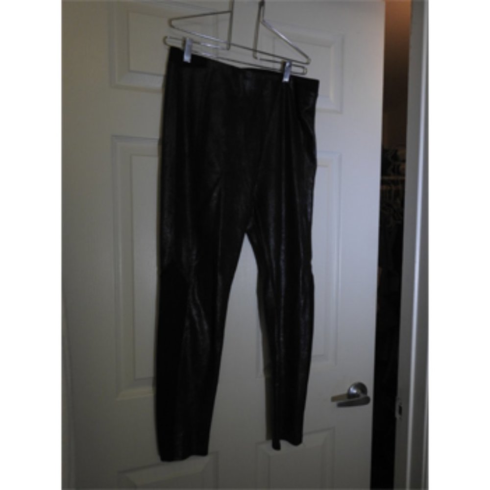 Leather Look leggings, medium, Soft Surroundings